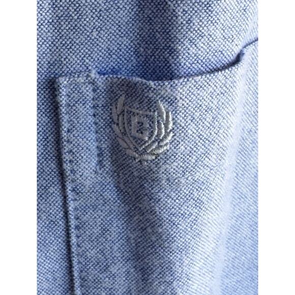 Chaps Ralph Lauren Untucked Blue Cotton Button Down LS Shirt Mens XXL - Picture 2 of 8